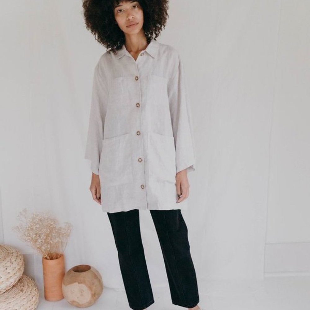 Esby Apparel Noah Workshirt in Tanstone, Size Small